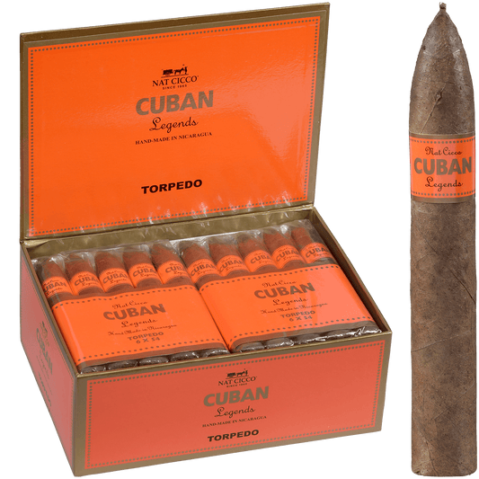 Nat Cicco Cuban Legends Natural Torpedo 40 Ct. Box 6.00X54