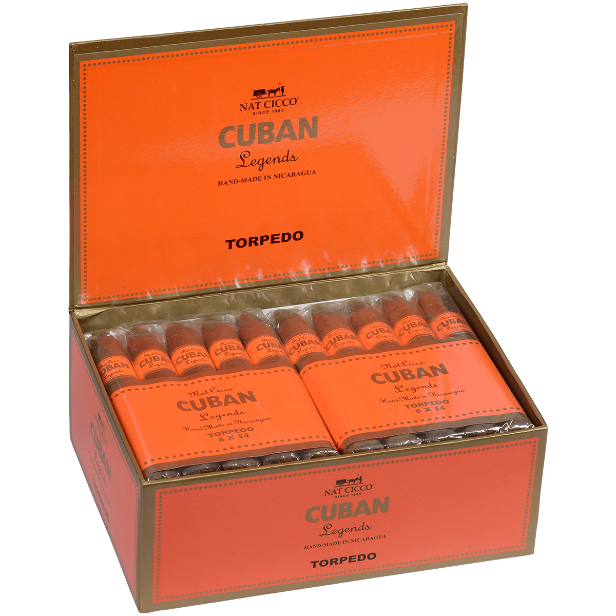Nat Cicco Cuban Legends Natural Torpedo 40 Ct. Box 6.00X54