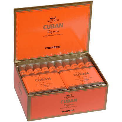 Nat Cicco Cuban Legends Natural Torpedo 40 Ct. Box 6.00X54