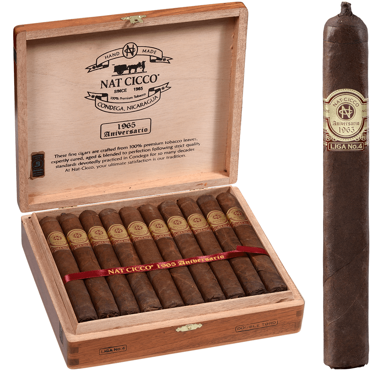 Nat Cicco 1965 Aniversario Double Toro 20 Ct. Box 6.50X60