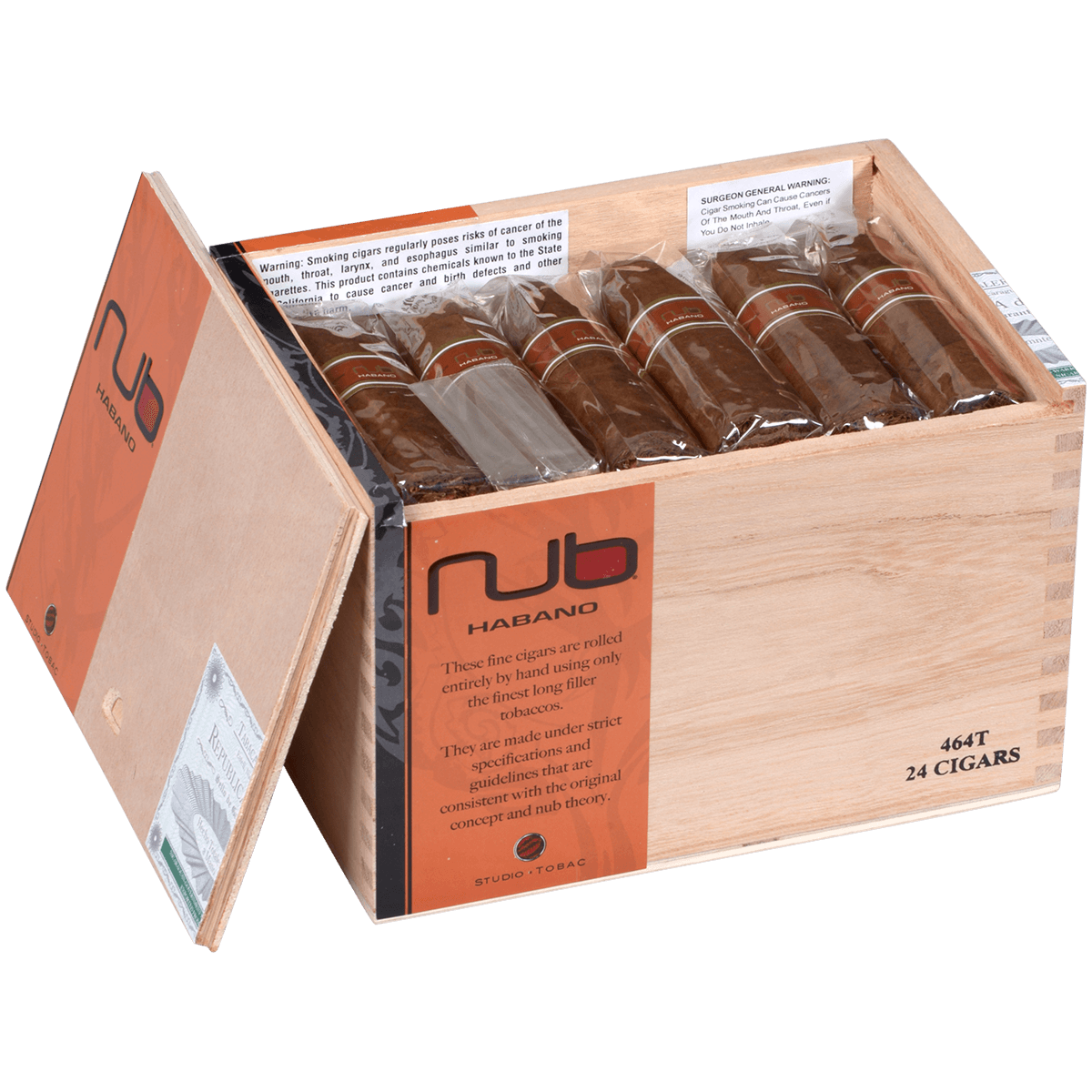 Nub Habano 464 Torpedo 24 Ct. Box 4.00X64