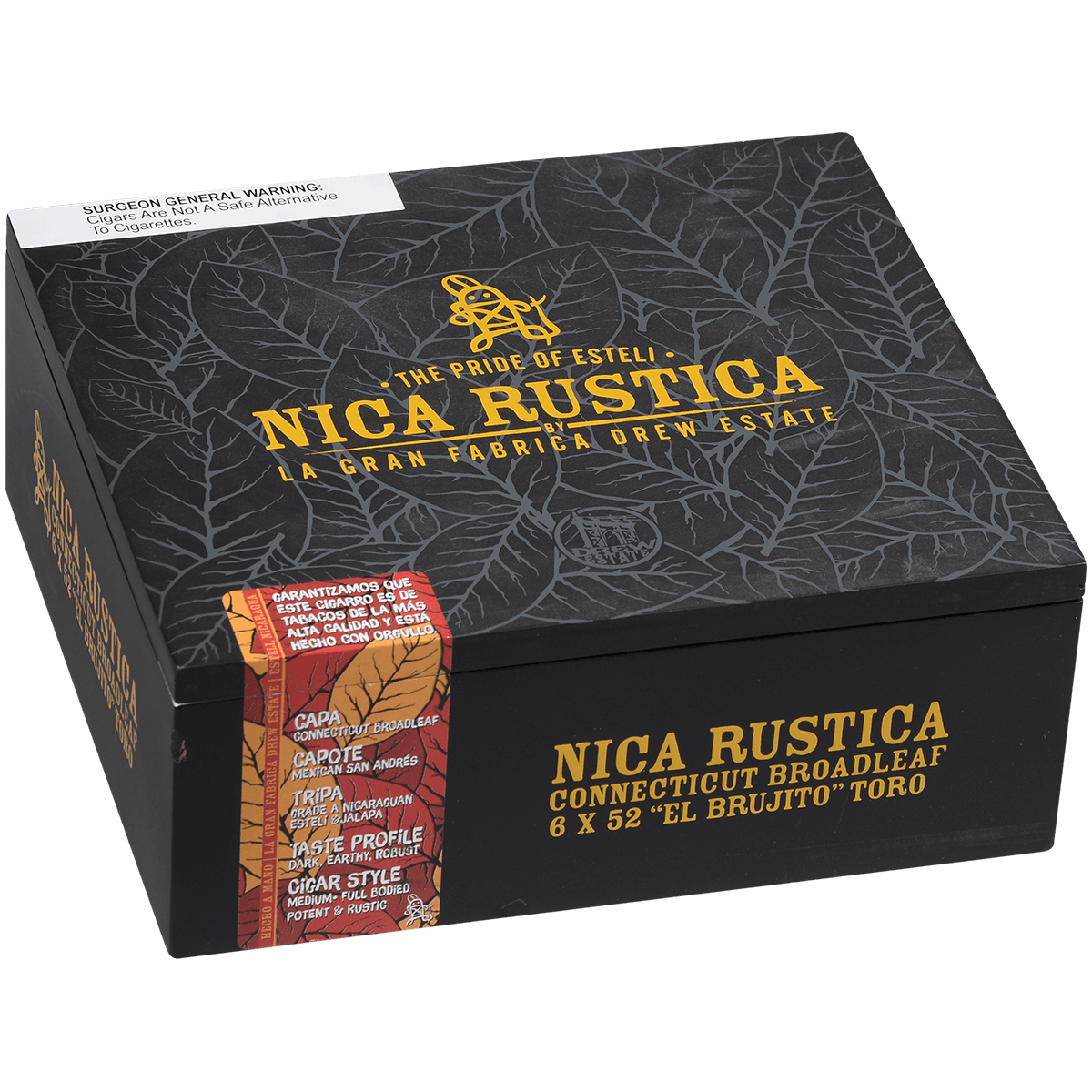 Nica Rustica Broadleaf El Brujito 25 Ct Box 6.00X52