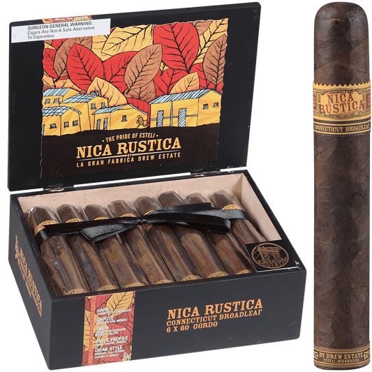 Nica Rustica Broadleaf Gordo 6X60 25 Ct Box