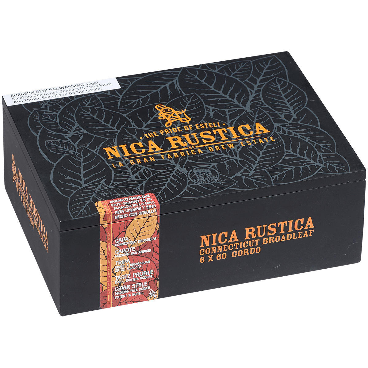 Nica Rustica Broadleaf Gordo 6X60 25 Ct Box