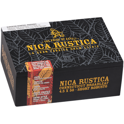 Nica Rustica Broadleaf Short Robusto 25 Ct Box 4.50X50