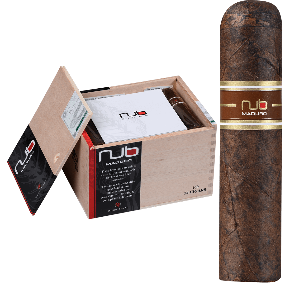 Nub Maduro 460 24 Ct. Box 4.00X60