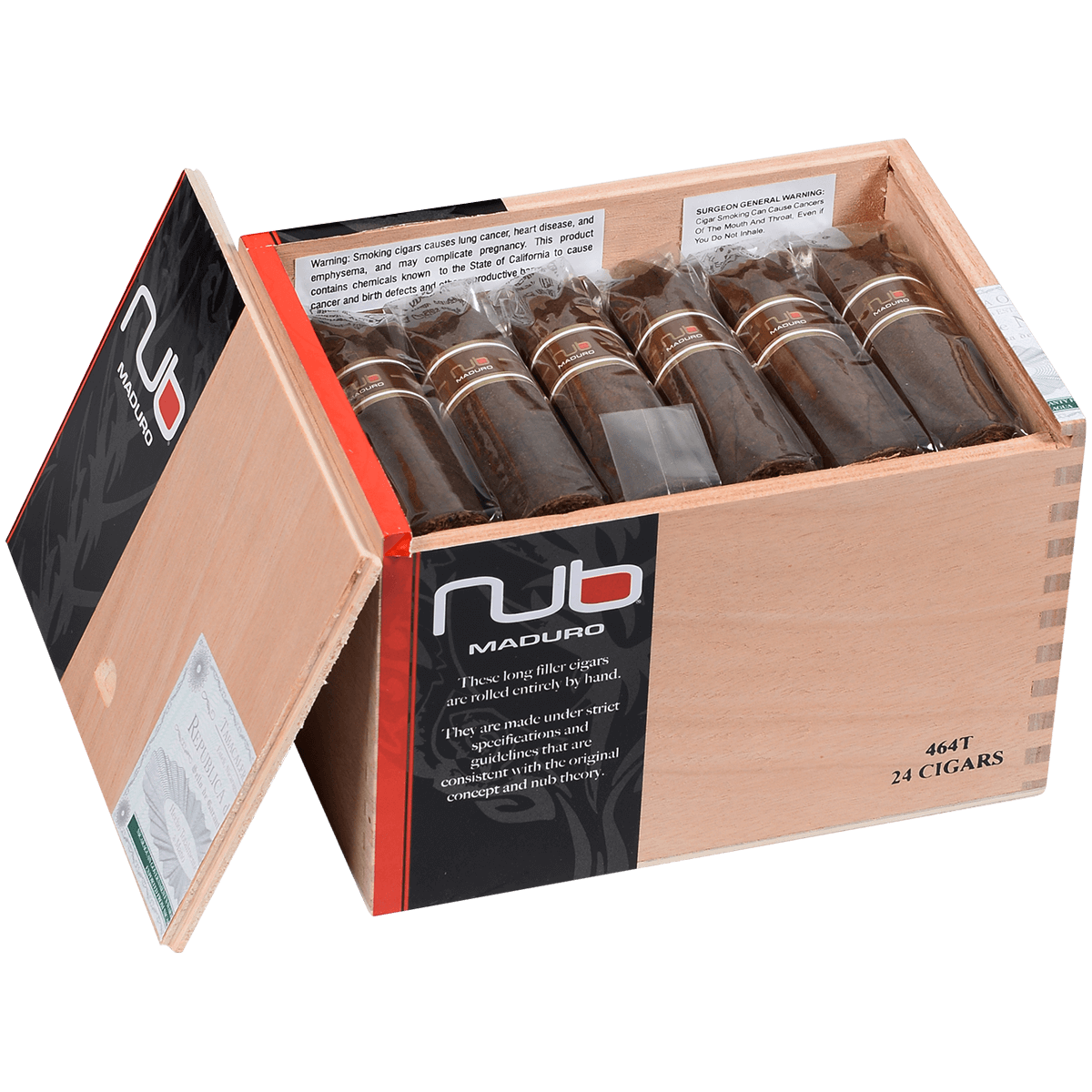 Nub Maduro 464 Torpedo 24 Ct. Box 4.00X64