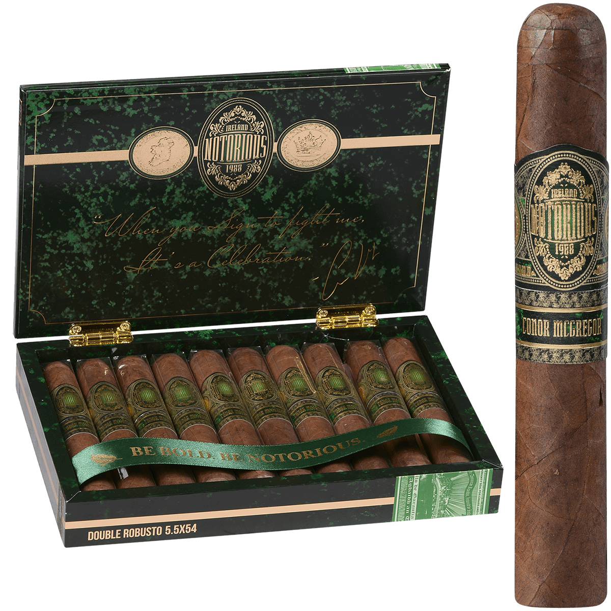 Notorious By Conor Mcgregor Double Robusto 10 Ct Box 5.5X54