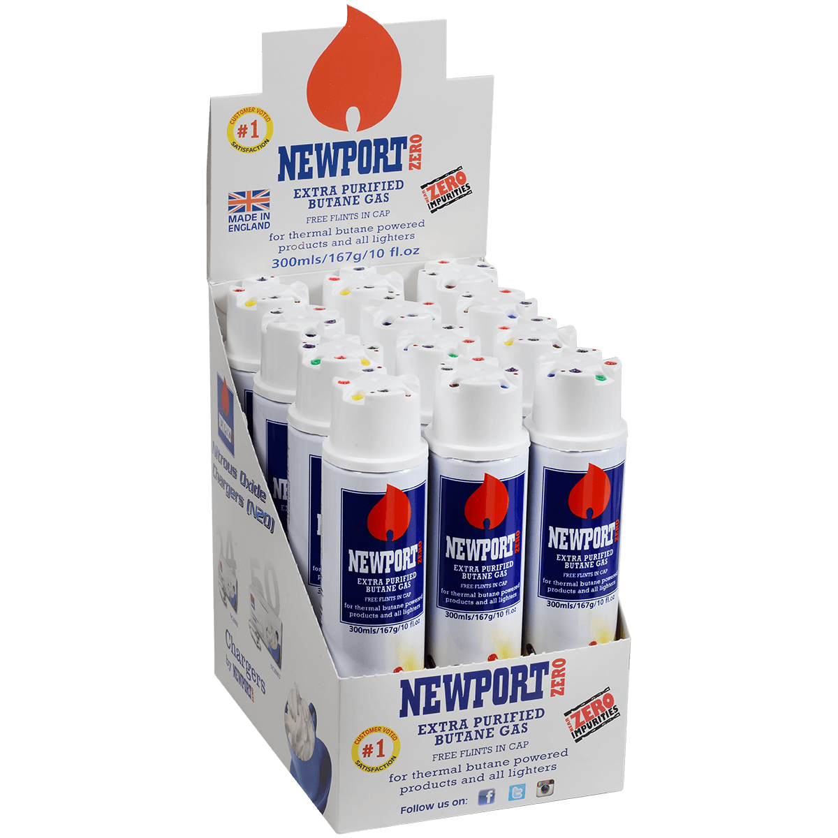 Butane Newport Zero Extra Purified 300Ml 12 Ct. Carton