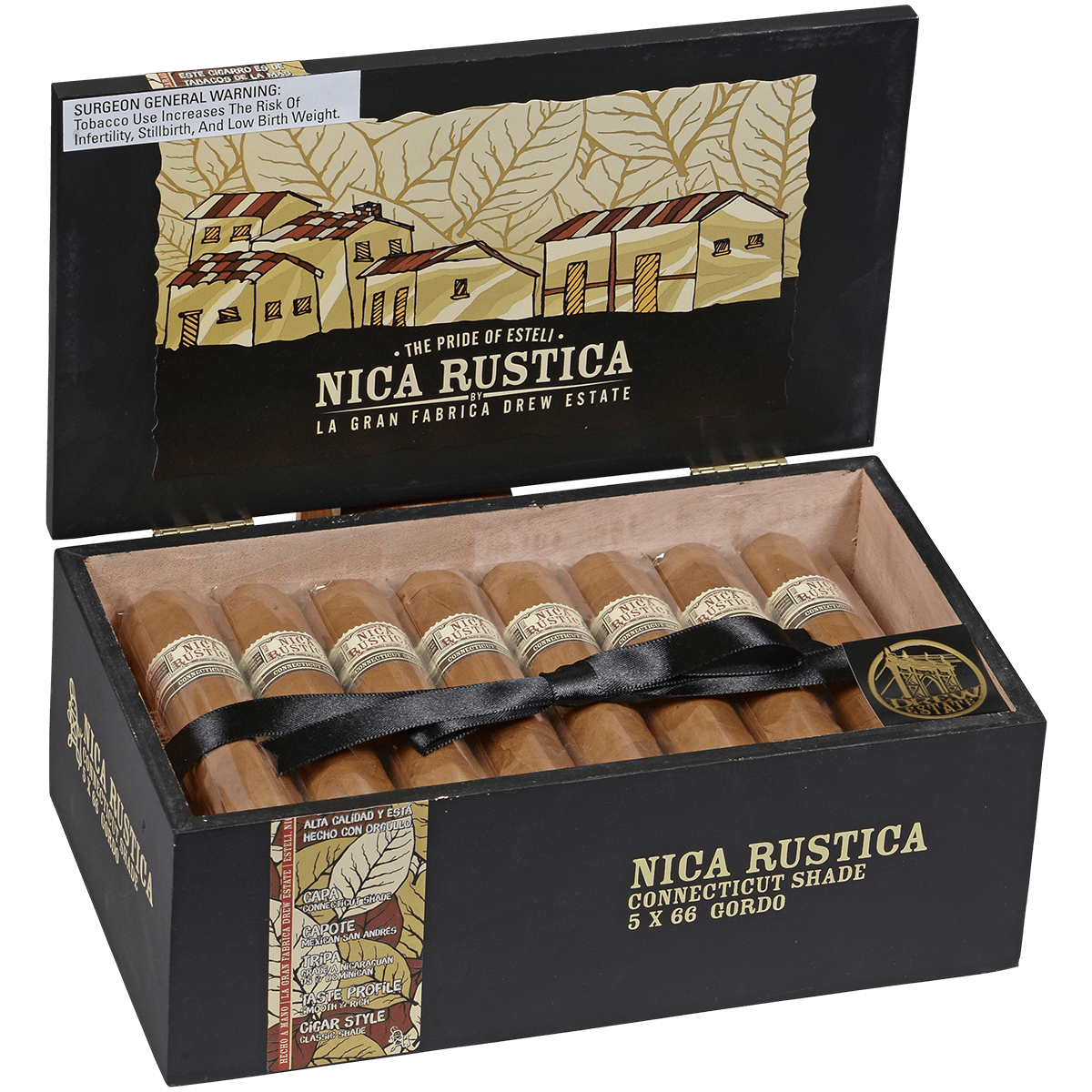 Drew Estate Nica Rustica Shade Gordo 5X66 25Ct Box