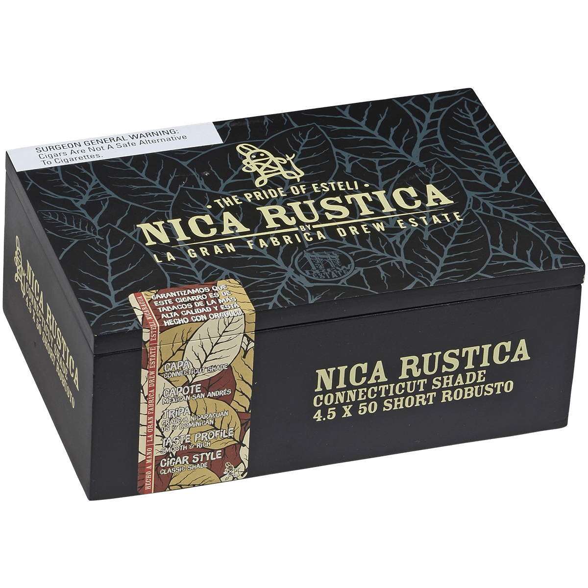 Drew Estate Nica Rustica Shade Robusto 4.5X50 25Ct Box