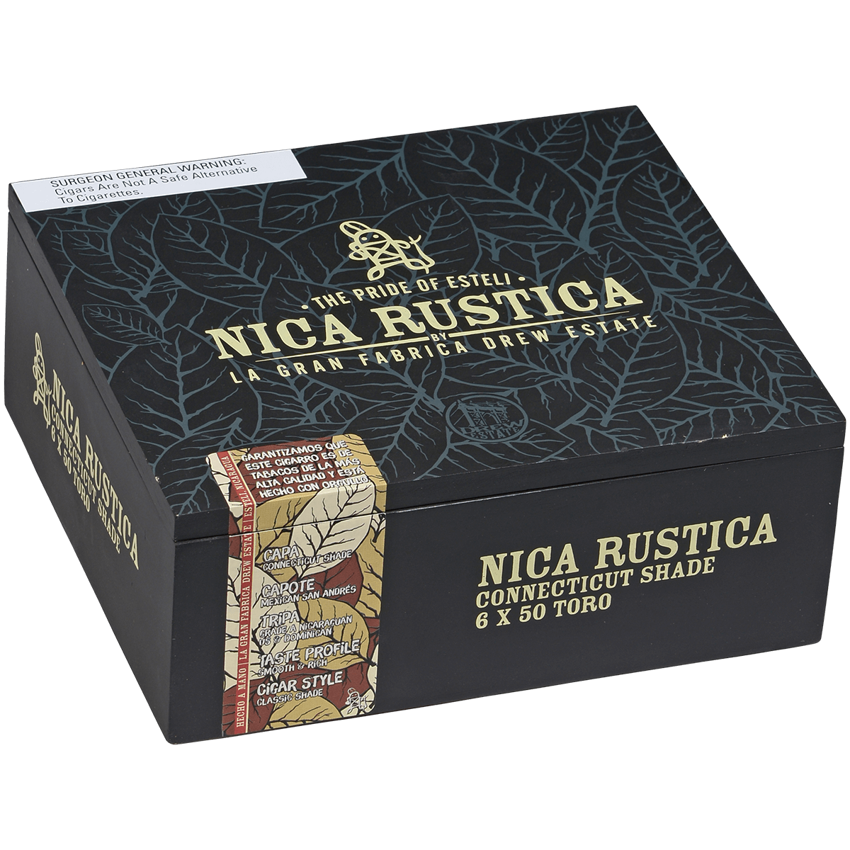 Drew Estate Nica Rustica Shade Toro 6X50 25Ct Box