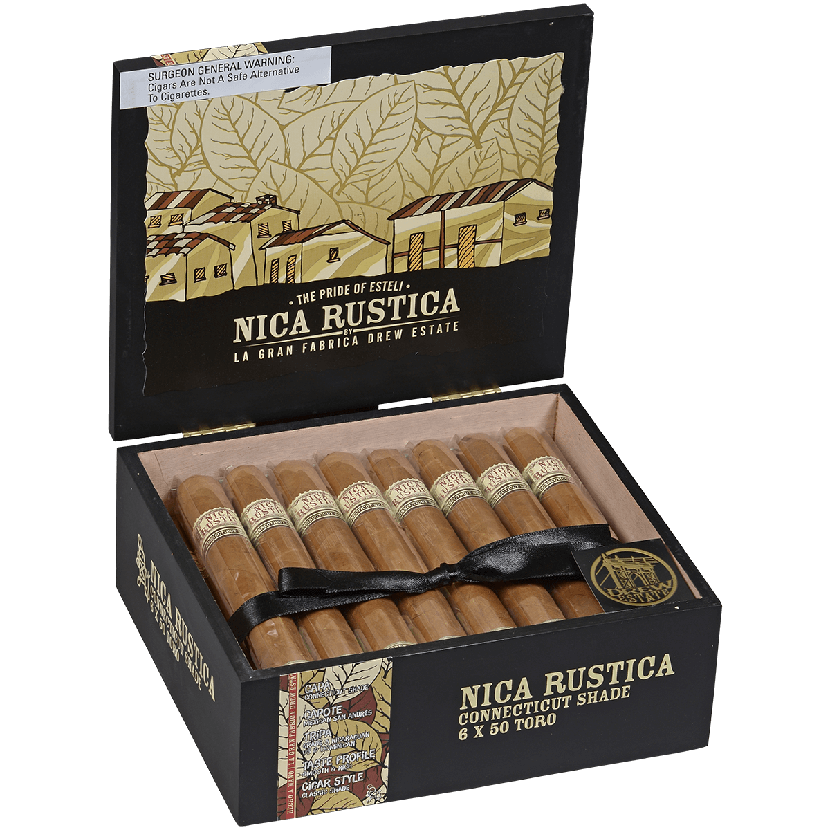 Drew Estate Nica Rustica Shade Toro 6X50 25Ct Box