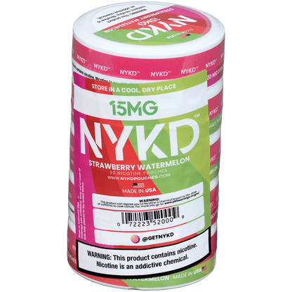 Nykd Us Nicotine Pouches Strawberry Watermelon 15Mg 1/5 Ct.