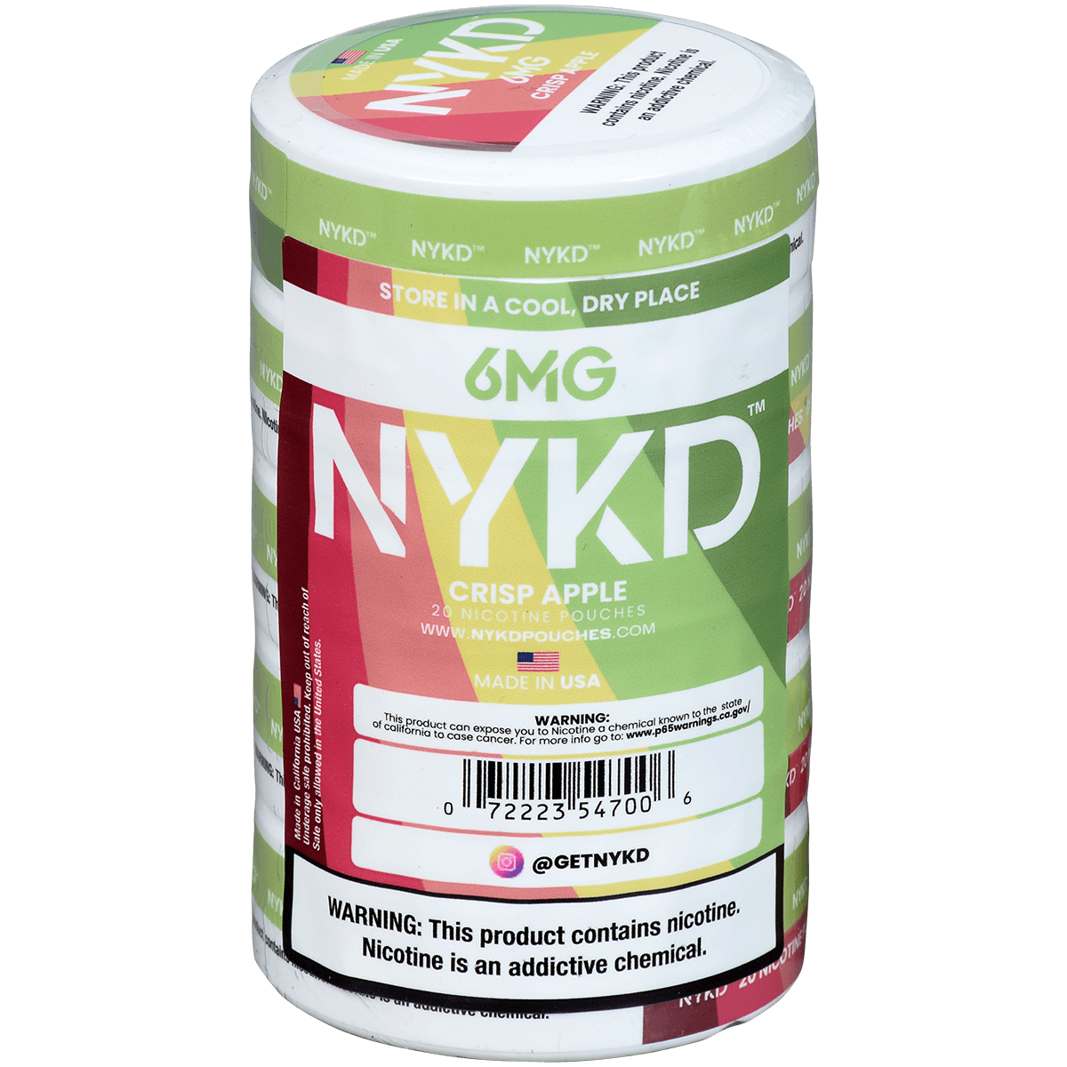 Nykd Us Nicotine Pouches Crisp Apple 6Mg 1/5 Ct.