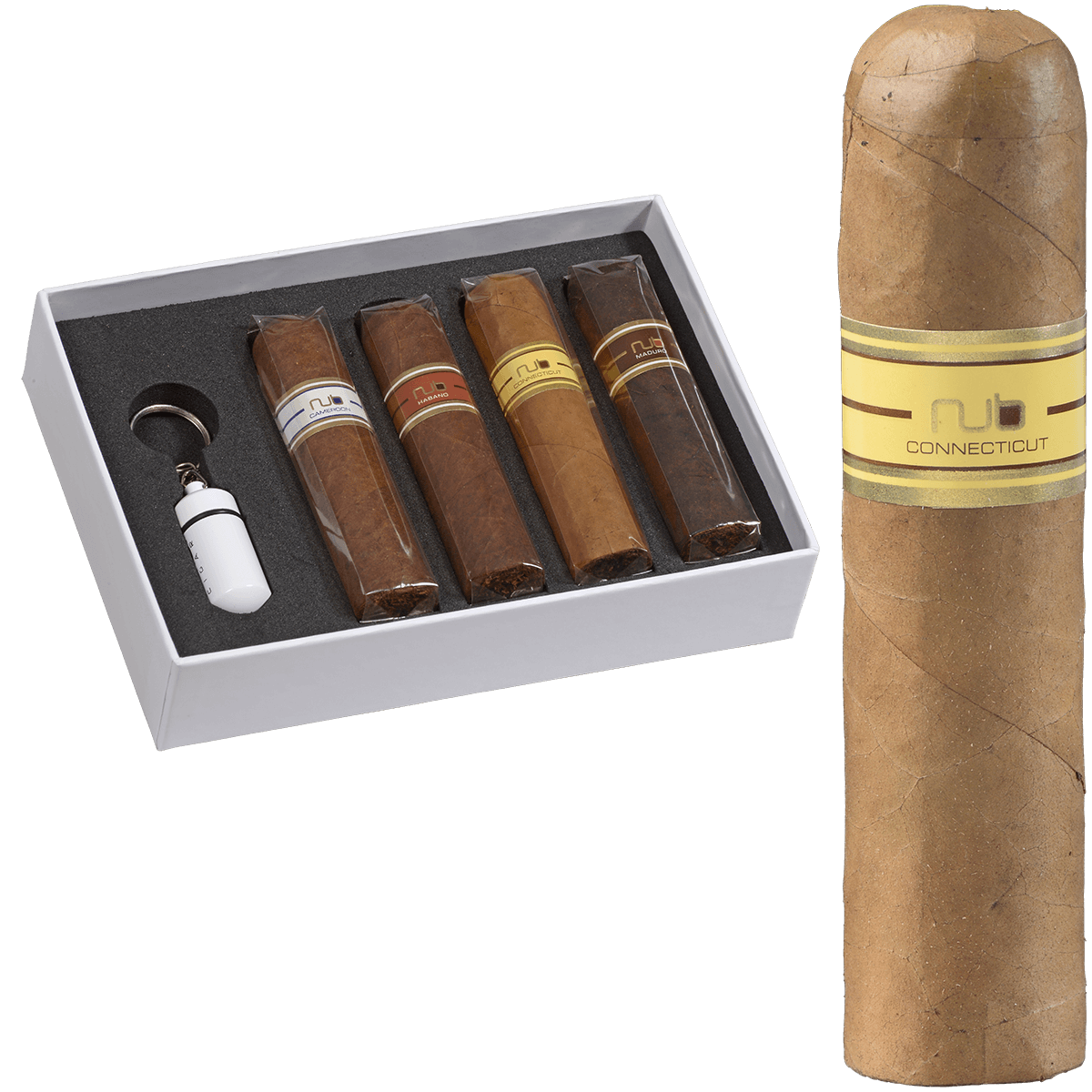 OLIVA NUB HOLIDAY SAMPLER WITH 1 NUB ELECTRIC LIGHTER 4 CIGARS