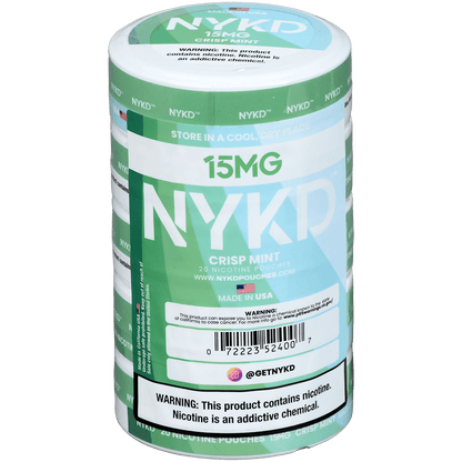 Nykd Us Nicotine Pouches Crisp Mint 15Mg 1/5 Ct.