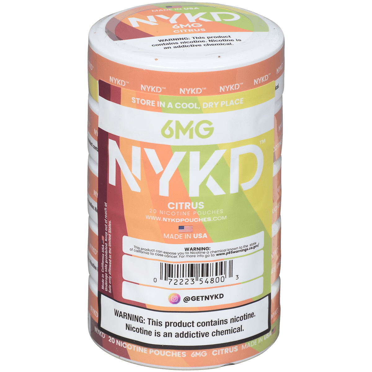 Nykd Us Nicotine Pouches Citrus 6Mg 1/5 Ct.