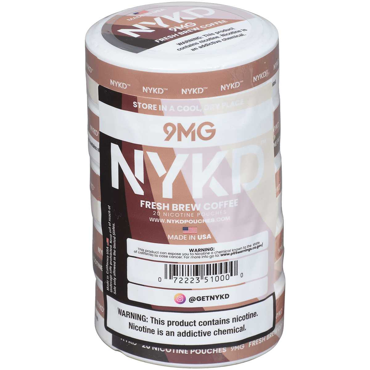 Nykd Us Nicotine Pouches Fresh Brew Coffee 9Mg 1/5 Ct.