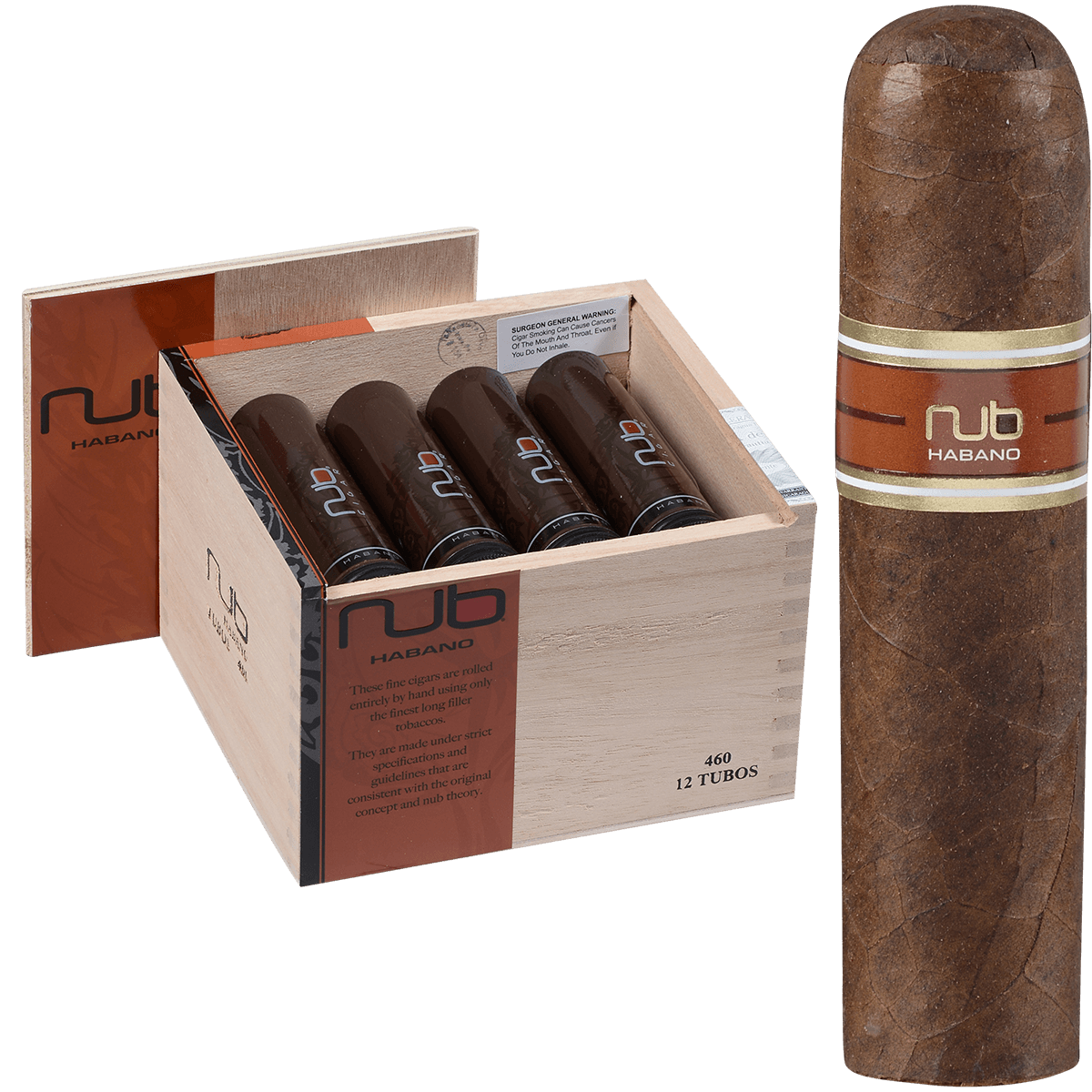 Nub Habano Tubo 12 Ct. Box 4.00X60