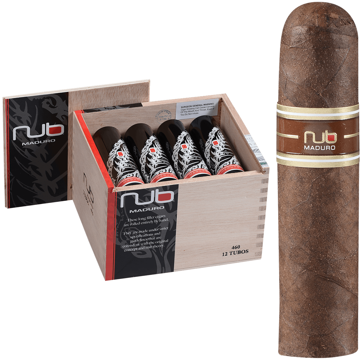 Nub Maduro Tubo 12 Ct. Box 4.00X60