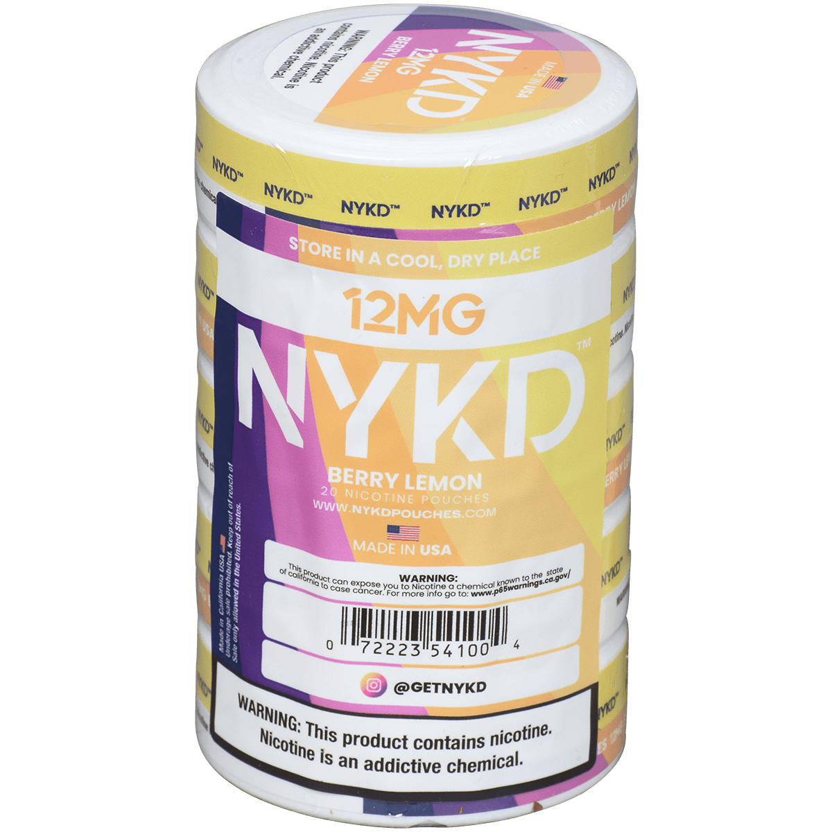 Nykd Us Nicotine Pouches Berry Lemon 12Mg 1/5 Ct.
