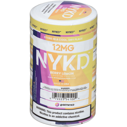 Nykd Us Nicotine Pouches Berry Lemon 12Mg 1/5 Ct.