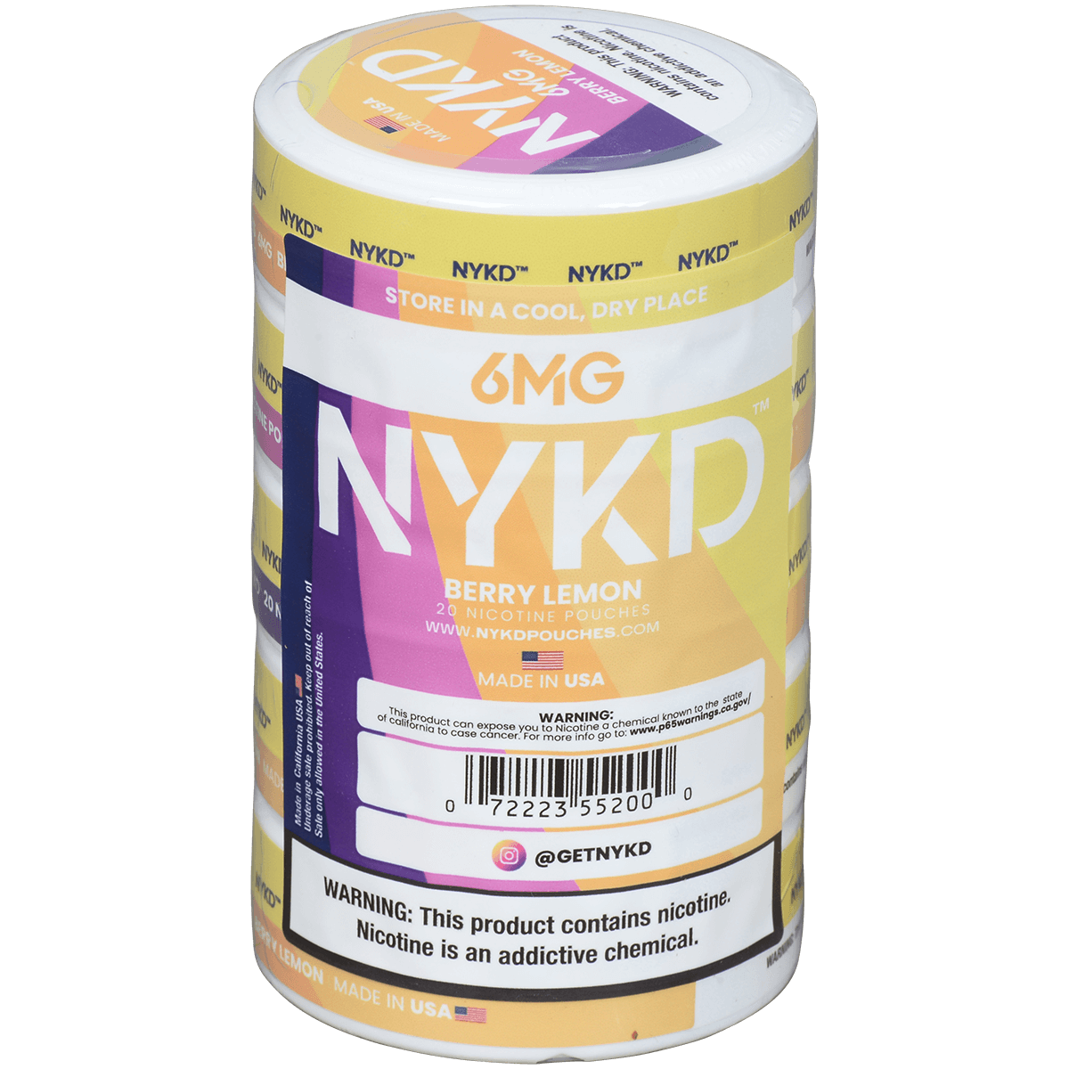 Nykd Us Nicotine Pouches Berry Lemon 6Mg 1/5 Ct.