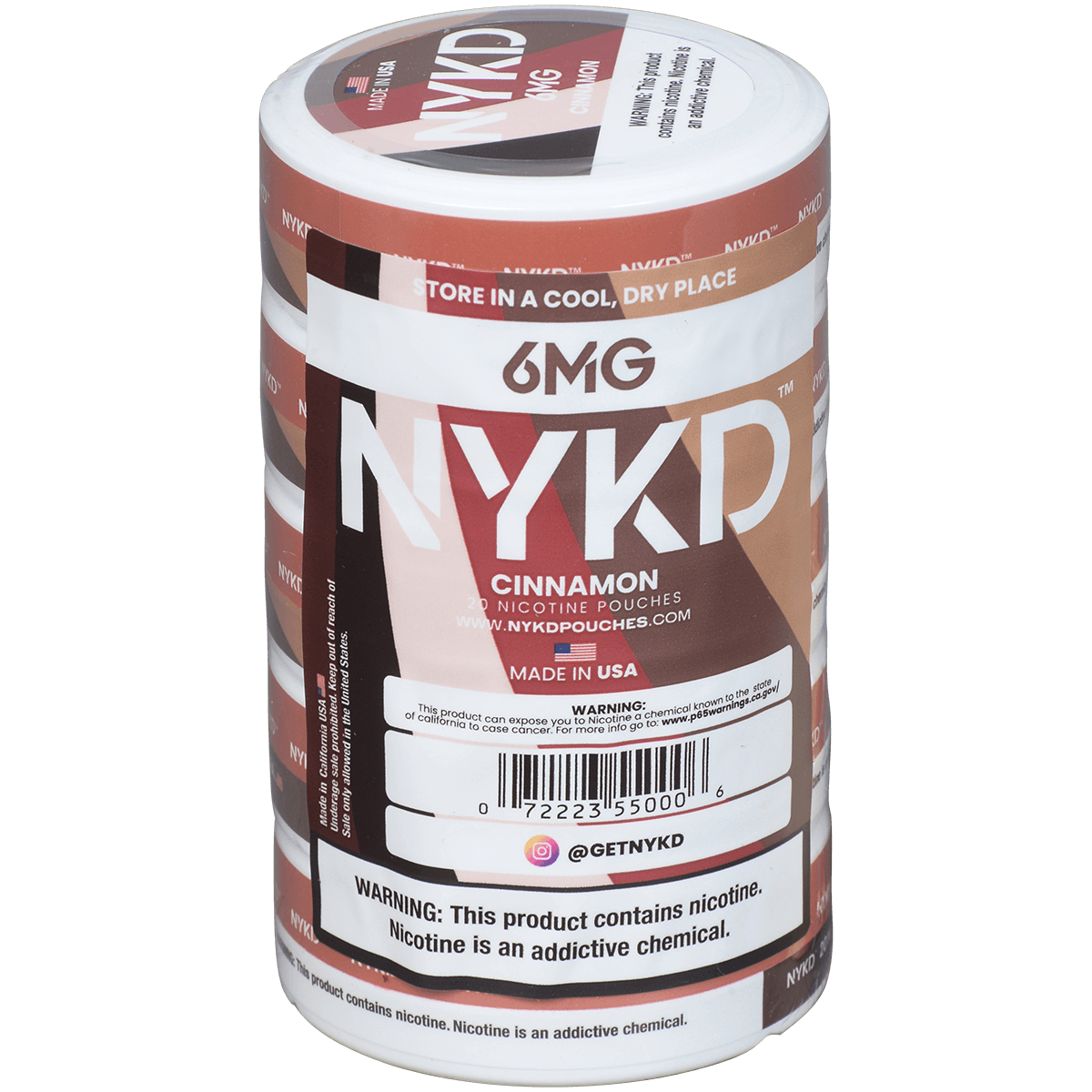 Nykd Us Nicotine Pouches Cinnamon 6Mg 1/5 Ct.