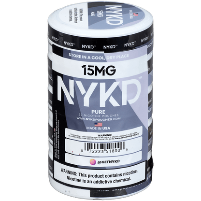 Nykd Us Nicotine Pouches Pure Unflavored 15Mg 1/5 Ct.