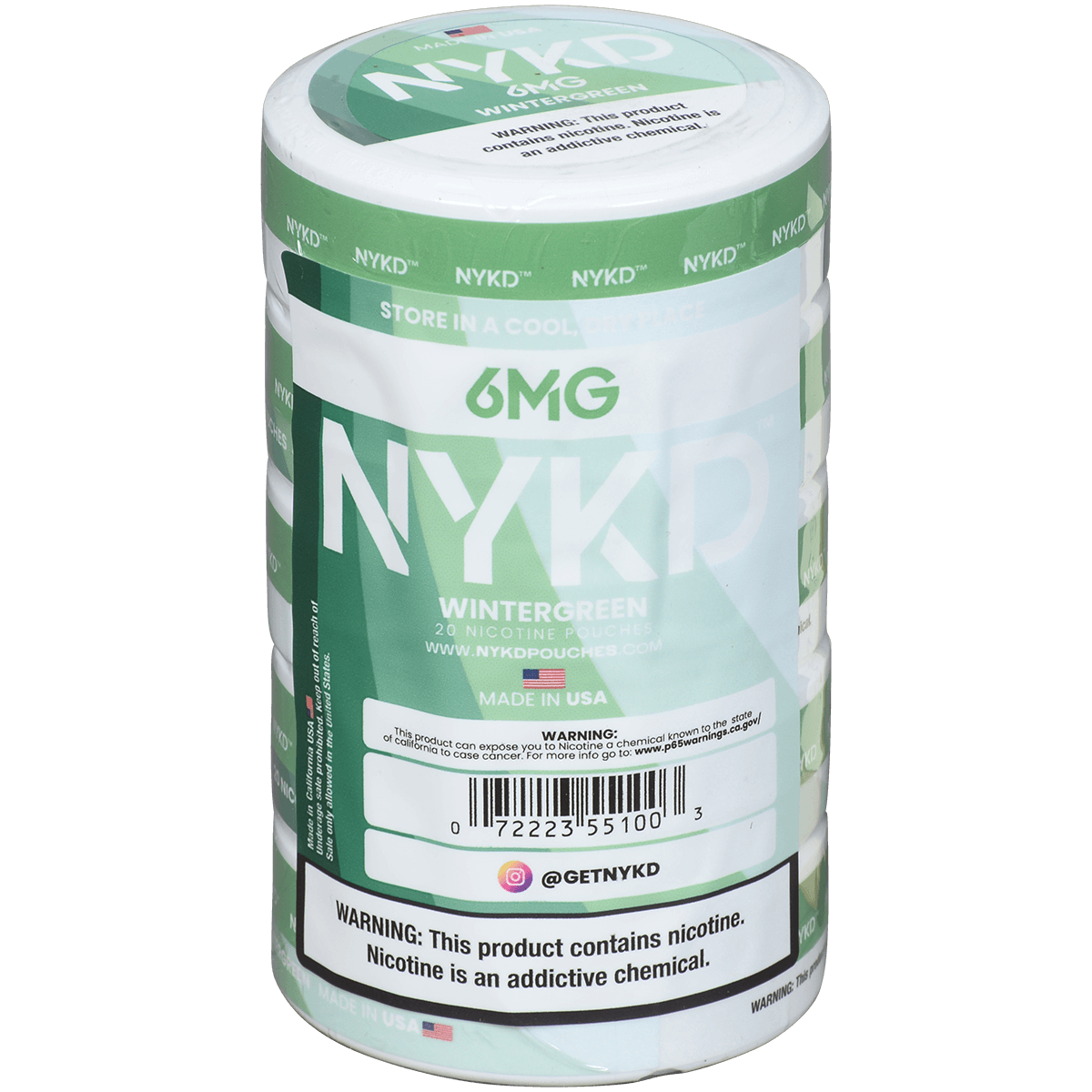 Nykd Us Nicotine Pouches Wintergreen 6Mg 1/5 Ct.