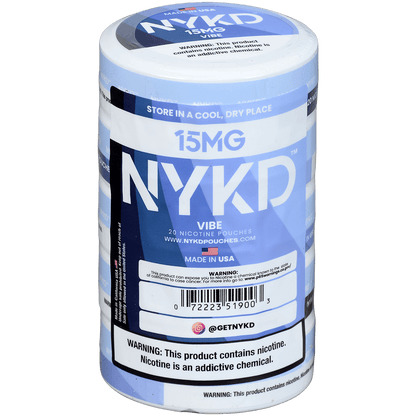 Nykd Us Nicotine Pouches Vibe Unflavored 15Mg 1/5 Ct.