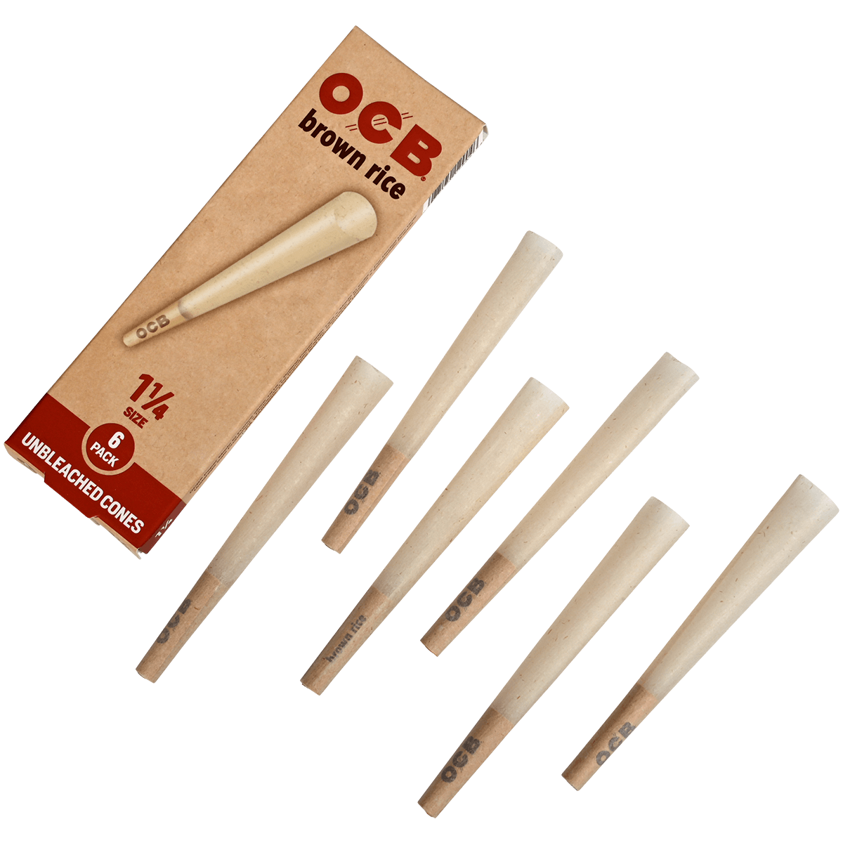 OCB BROWN RICE CONES 1 1/4 24/6 CT.