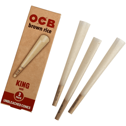 OCB BROWN RICE CONES KING SIZE 24/3 CT.