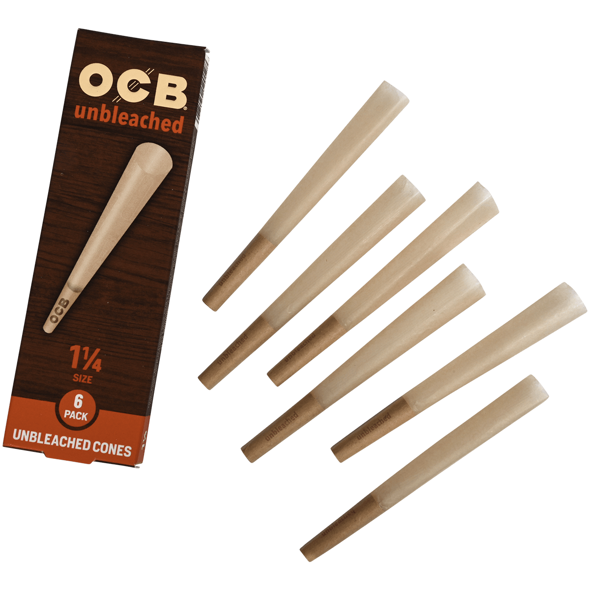 OCB UNBLEACHED CONES 1 1/4 24/6 CT.