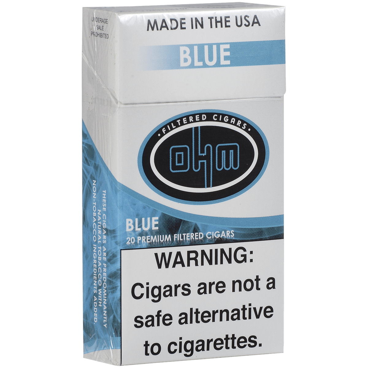 Ohm Filter Cigars Blue 10/20 Carton