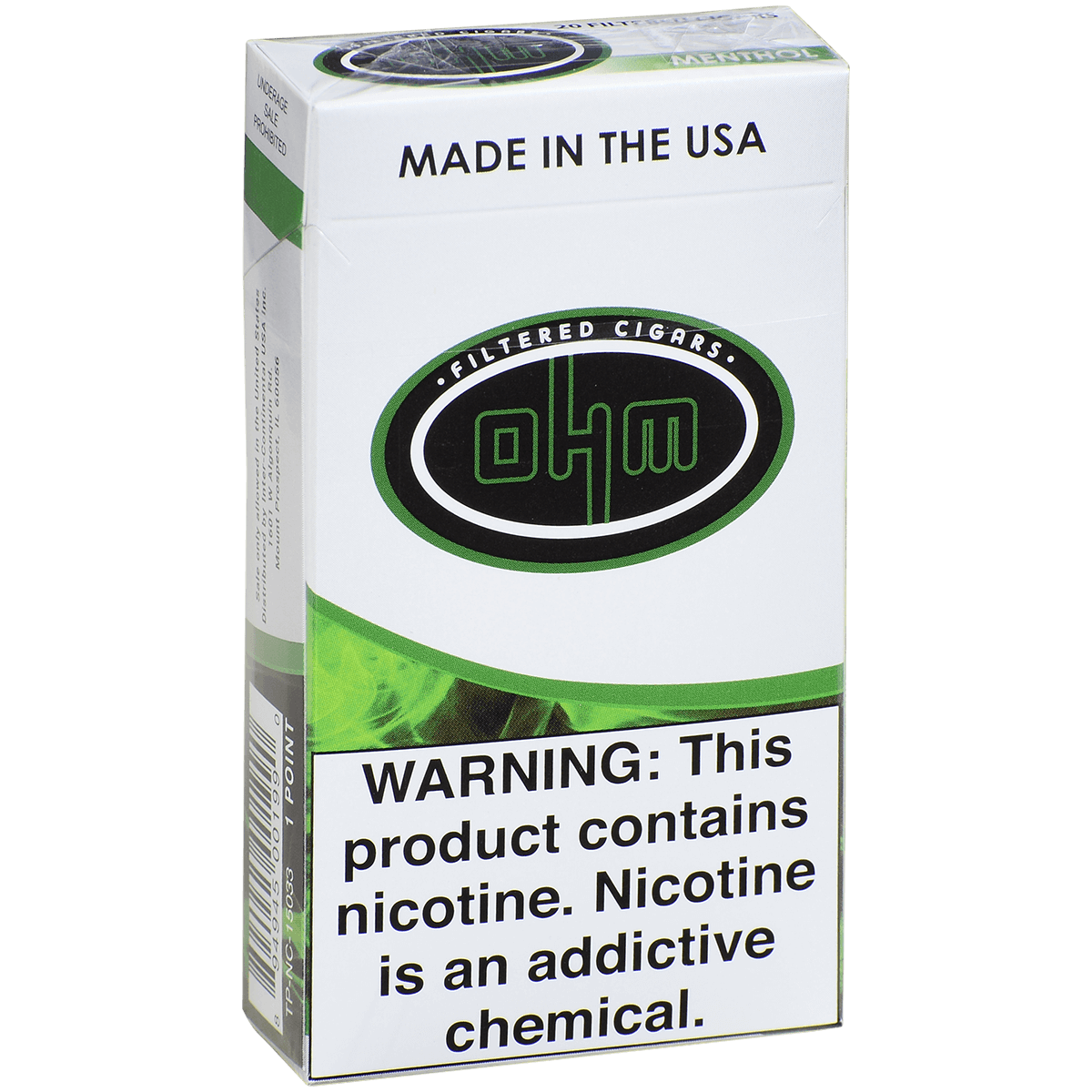 Ohm Filter Cigars Menthol 10/20 Carton