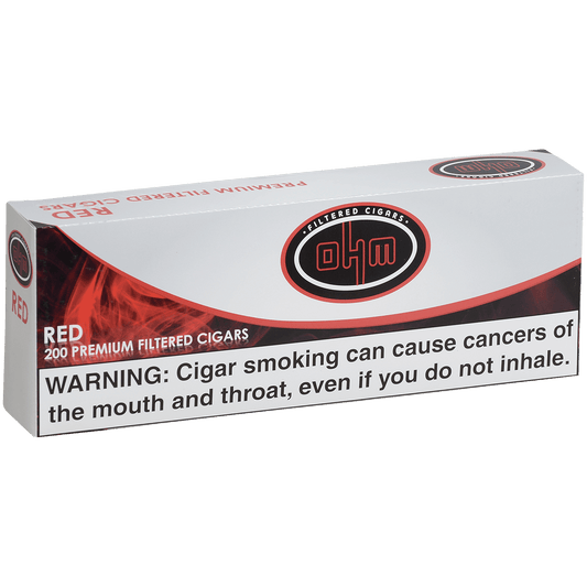 Ohm Filter Cigars Red 10/20 Carton
