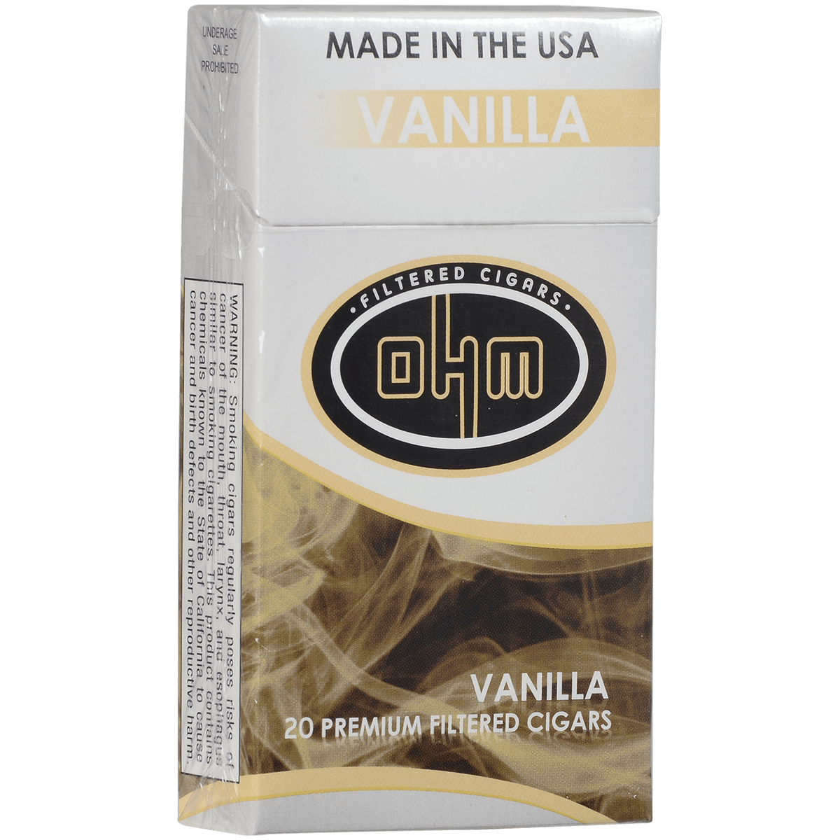 Ohm Filter Cigars Vanilla 10/20 Carton