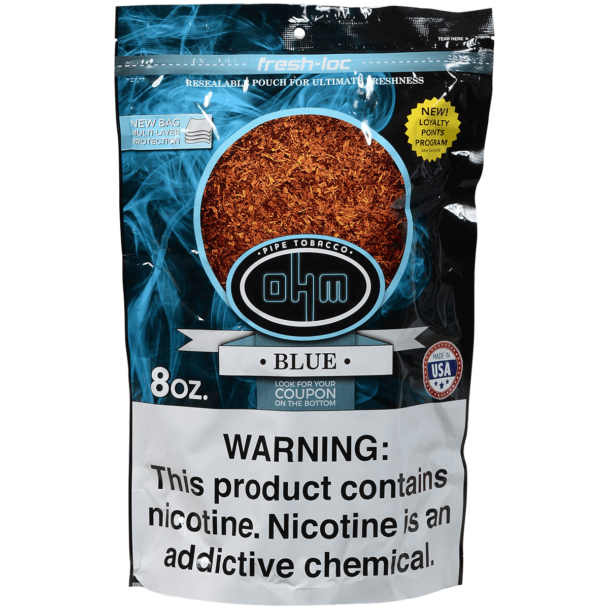 Pipe Tobacco Ohm Blue 8 Oz. Bag