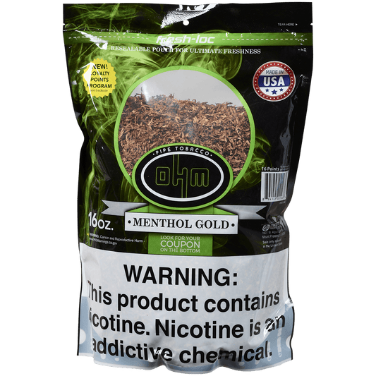 Ohm Pipe Tobacco Menthol Gold 16 Oz. Bag
