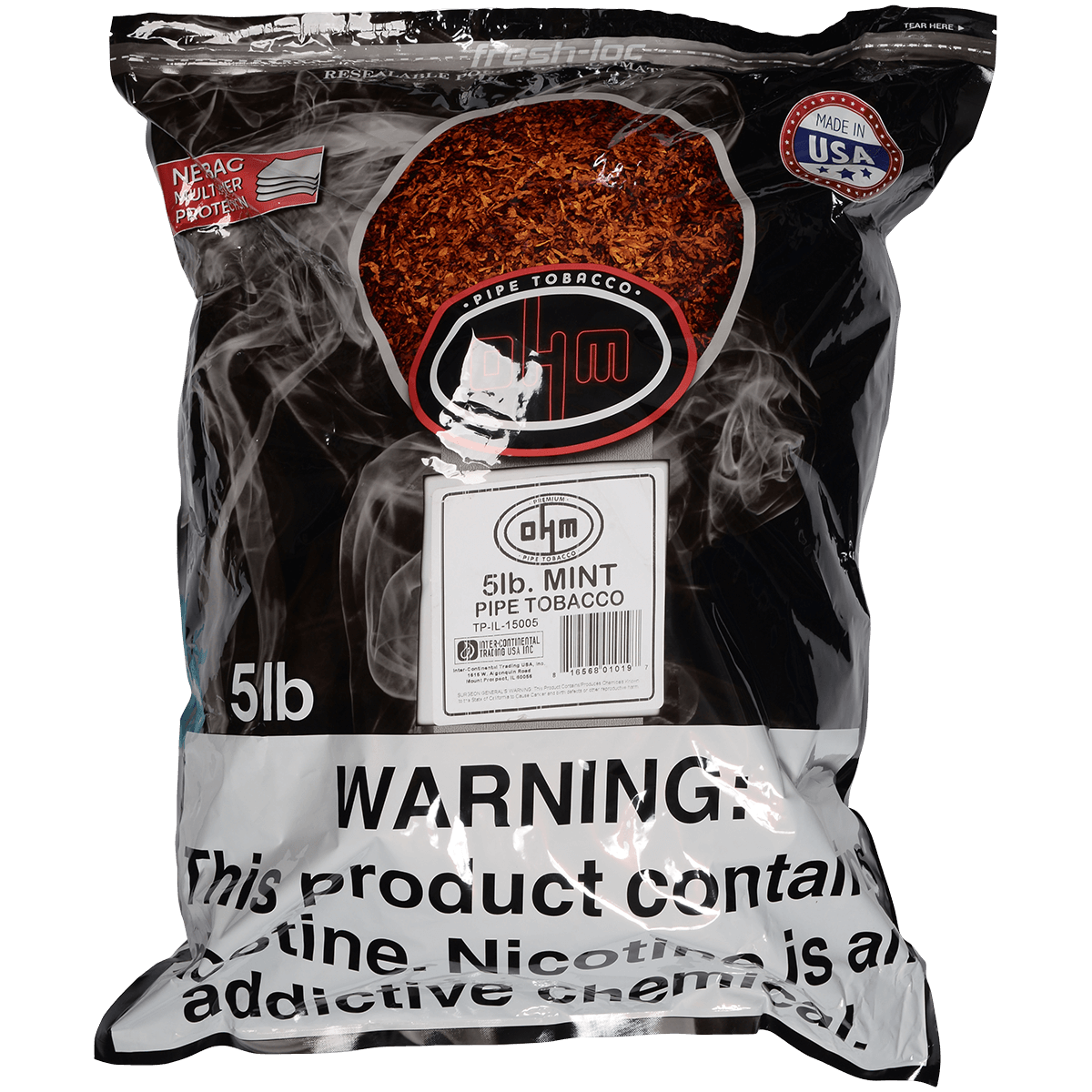 Ohm Pipe Tobacco Menthol 5 Lb. Bag