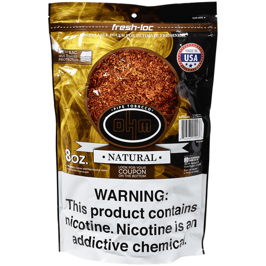 Ohm Pipe Tobacco Natural 8 Oz. Bag