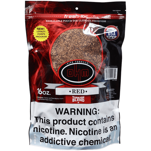 Ohm Pipe Tobacco Turkish Red 16 Oz. Bag