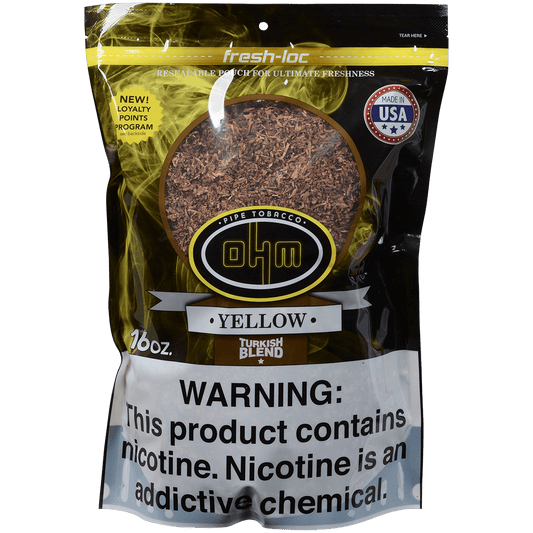 Ohm Pipe Tobacco Turkish Yellow 16 Oz. Bag