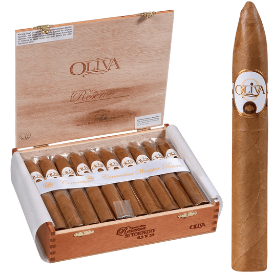 Oliva Connecticut Wrapper Reserve Torpedo 20 Ct. Box 6.50X52