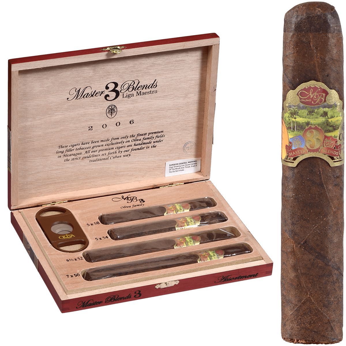 Oliva Master Blends 4 Sampler With Cutter 4 Ct. Box