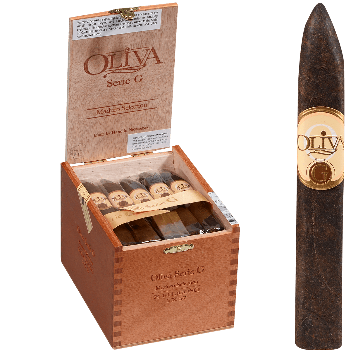Oliva Serie G Maduro Belicoso 24 Ct. Box 5.00X52