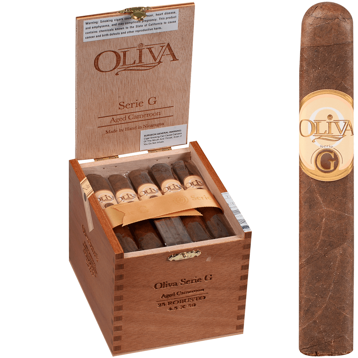 Oliva Serie G Cameroon Robusto 25 Ct. Box 4.50X50
