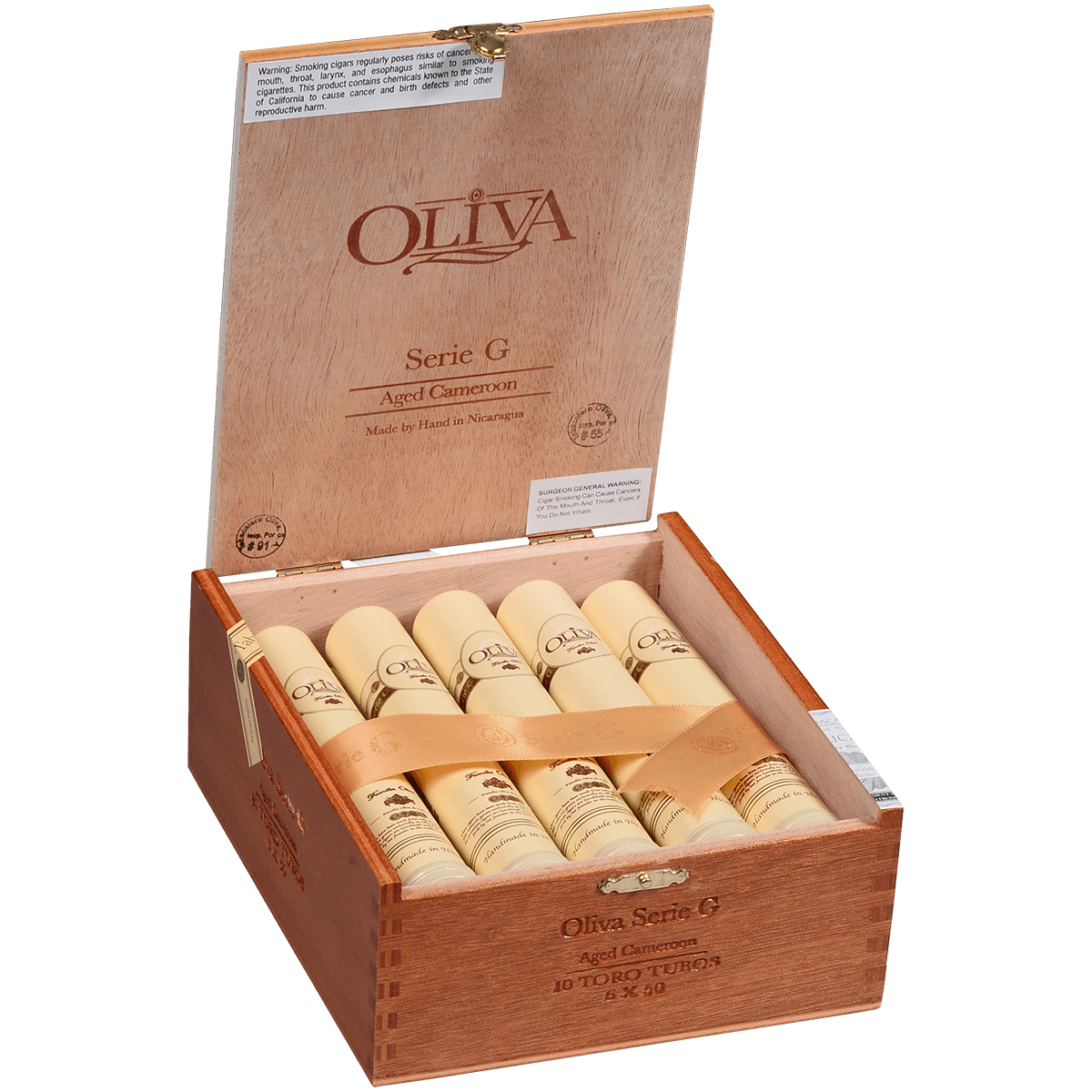 Oliva Serie G Cameroon Tubos 10 Ct. Box 6.00X50
